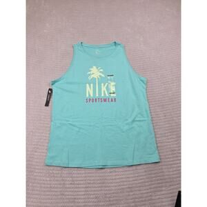 Nike Shirt Womens Large Sleeveless Tank Loose Fit Gym Active New